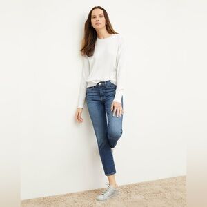 Frame Denim Le High Straight Jean in Bestia, Size 31